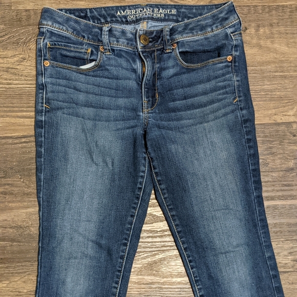 American Eagle Womens Blue Super Skinny Size 6 Reg 26" inseam - Picture 3 of 11